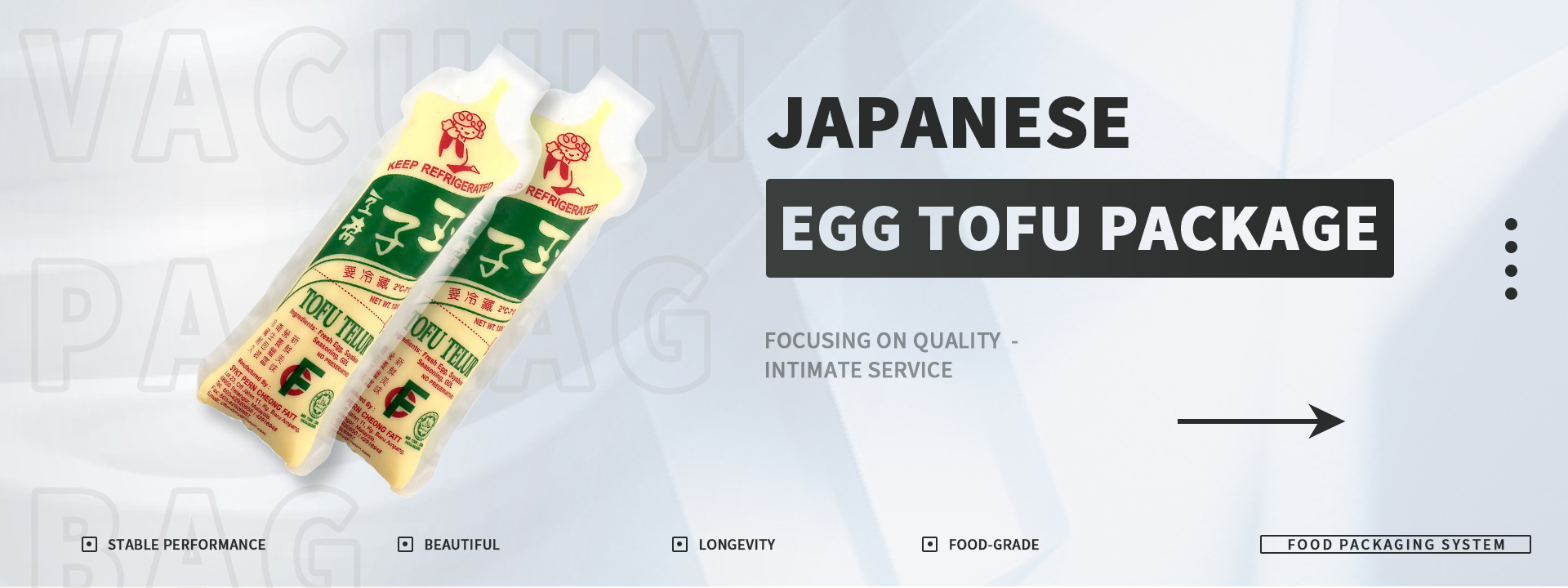 Quality Egg Tofu Package factory
