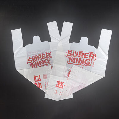 buy Biodegradable Fresh Produce Gusset Compostable Vest Carrier Bags 23x37cm PLA PBAT online manufacture